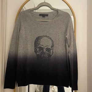 SKULL CASHMERE OMBRÉ SWEATER